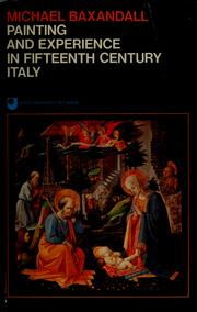 Painting and Experience in Fifteenth Century Italy