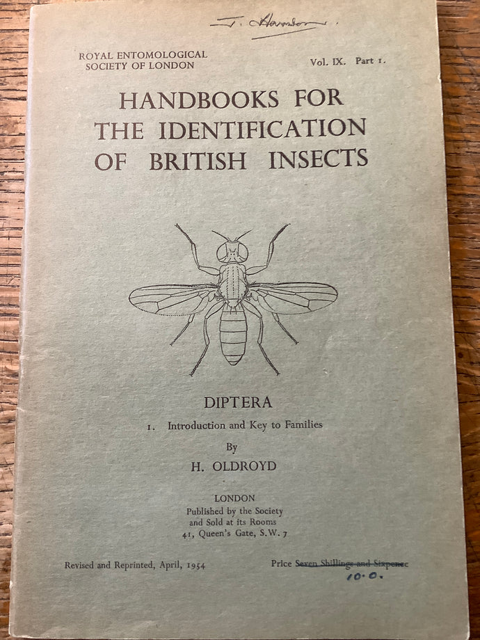 Uk Insect Key Guide Handbooks for the identification of British insects. Diptera 1. Introd ...