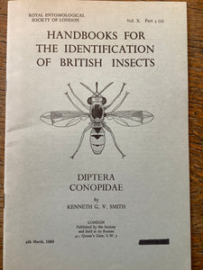 Handbooks for the identification of British insects. Diptera Conopidae. Vol. X. Part 3(a)